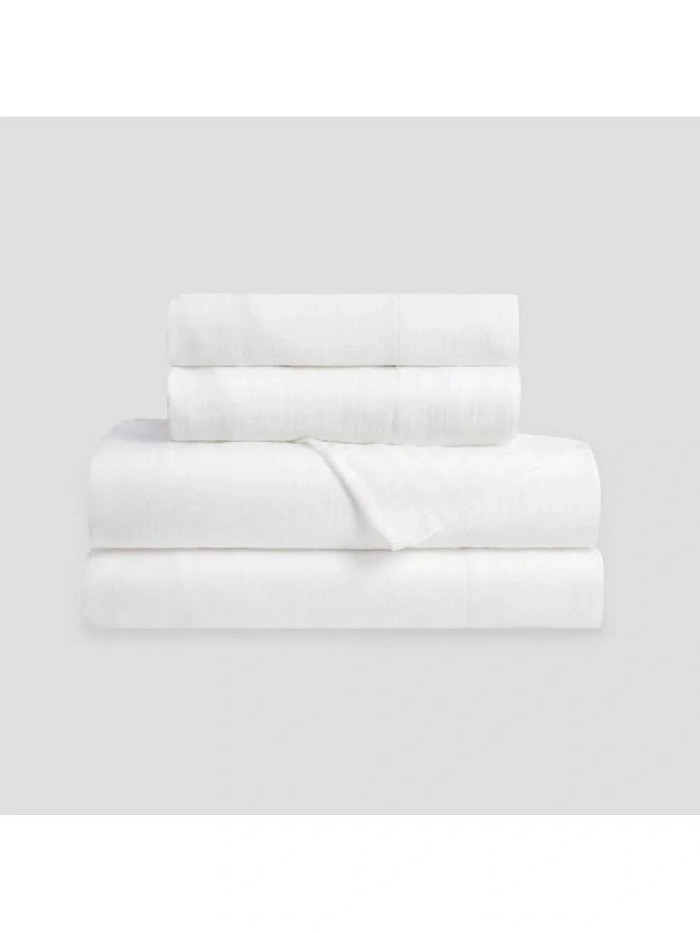 Classic White Cotton Sheet Set - Breathable Everyday Bedding Queen